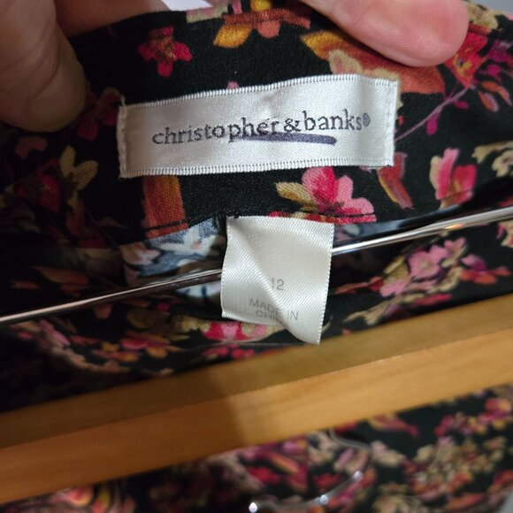 Vintage Womens 12 Floral A-Line Ruffle Midi Skirt Cottagecore 90's - Picture 5 of 8